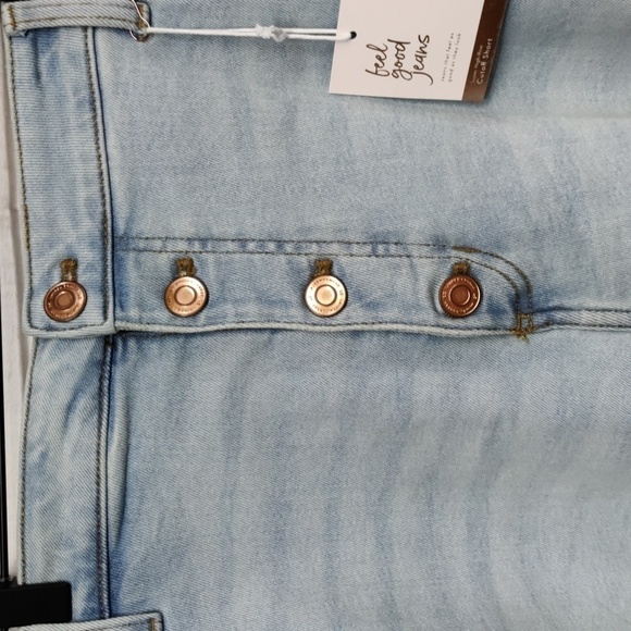 Lc Lauren Conrad Super HighRise Cut Off Button Fly Distressed Jean Shorts, 22W - Picture 3 of 13